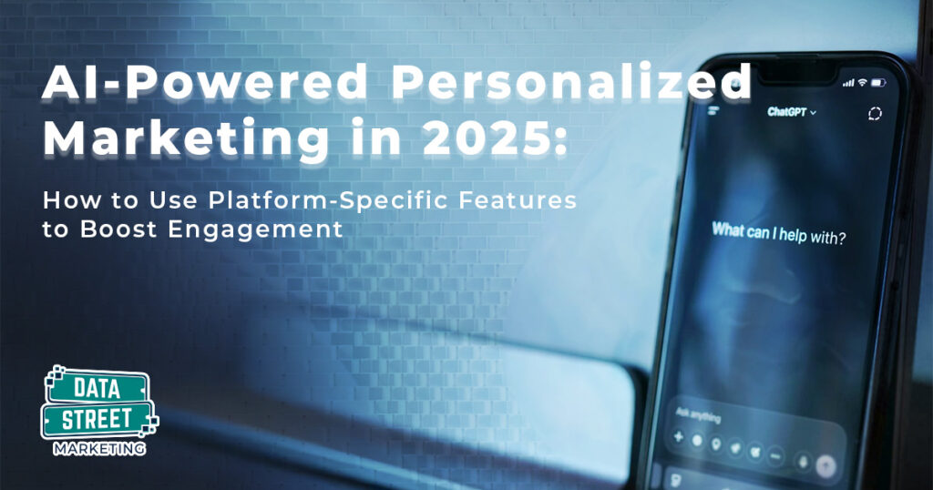 Smartphone displaying ChatGPT app with prompt “What can I help with?” – AI-powered personalized marketing concept for 2025